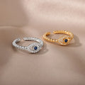 Zircon Ring Against the Evil Eye Nazar Boncuk