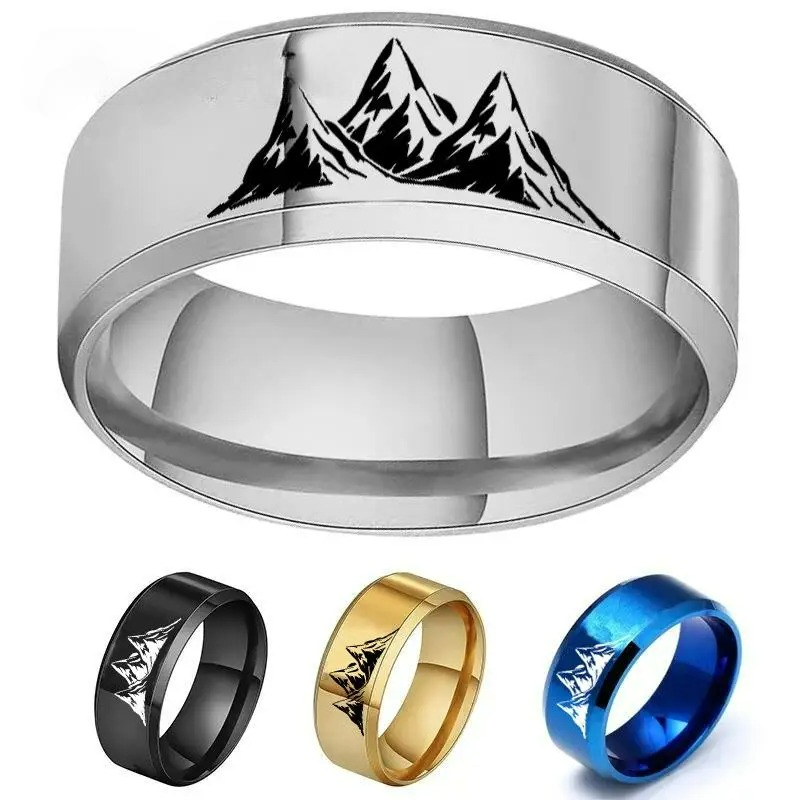 Colored Rings with Silver Mountains