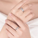 Bagues pour Couples Anneau en Crystal Zircon femme