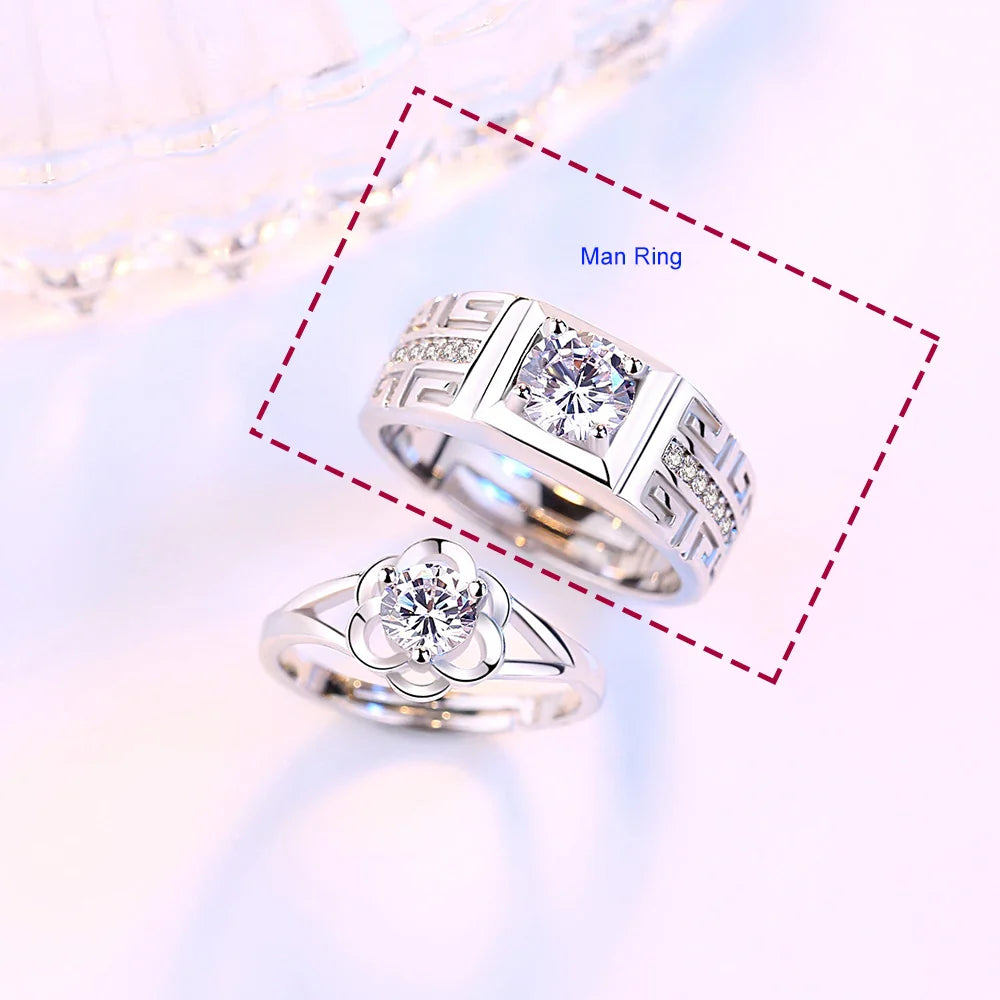 Bagues pour Couples Anneau Fleur homme