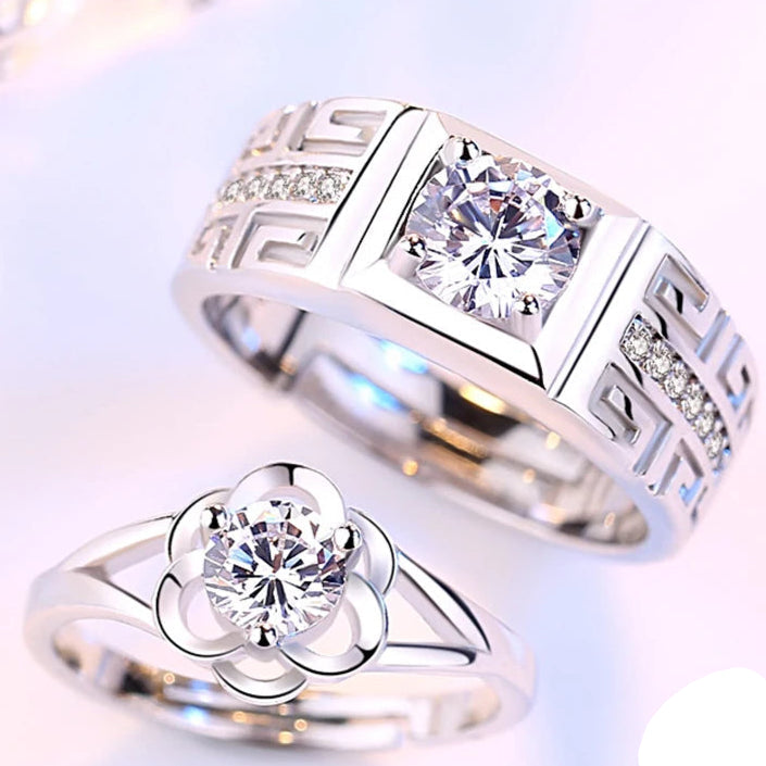 Bagues pour Couples Anneau Fleur femme