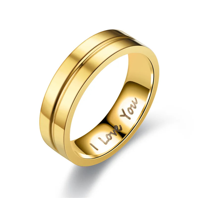 Couple Rings Love Ring gold without diamonds