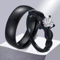 Couple Rings Heart Romantic Ring and Zircon