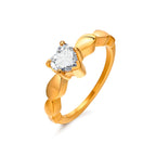 Couple Rings Heart Romantic Ring and Gold Zircon for Women