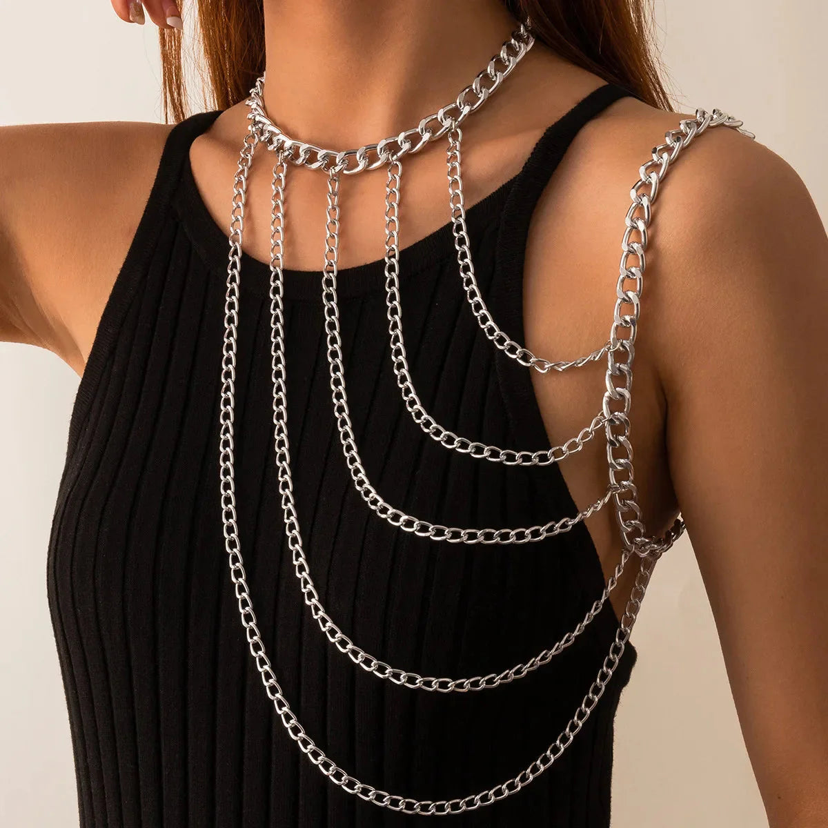Women's Shoulder Chain Jewelry - Silver Collarbone & Shoulder