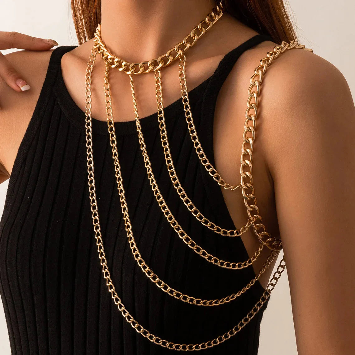 Women's Shoulder Chain Jewelry - Gold Collarbone & Shoulder