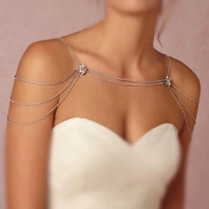 Bijou d'Épaule Femme - Chaîne Clavicule & Épaules argent