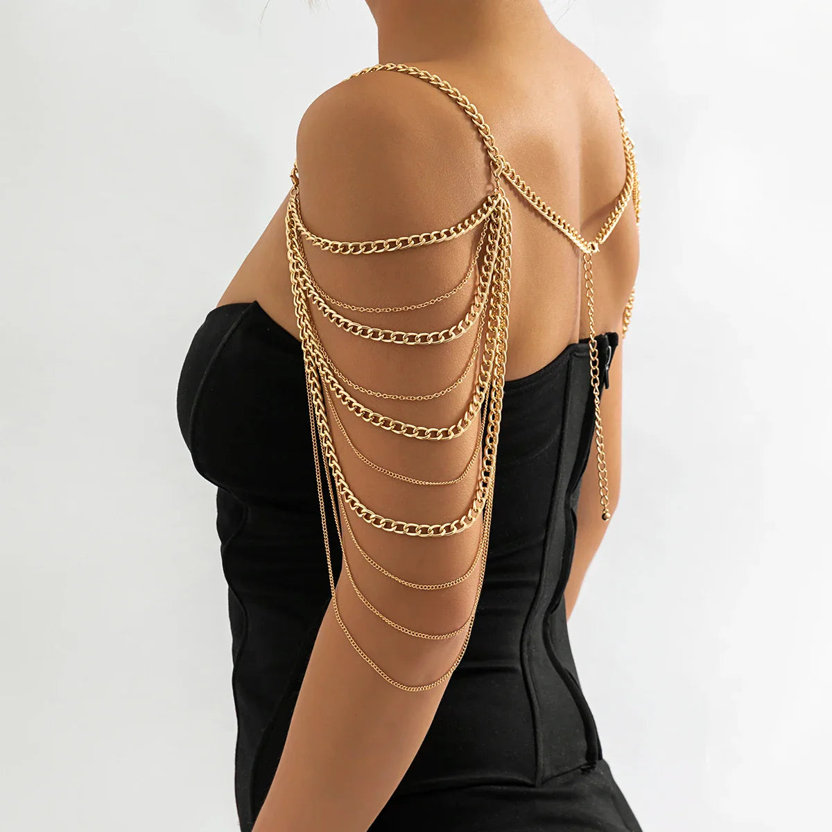 Women's Shoulder Jewelry - Collarbone & Gold Shoulder Chain
