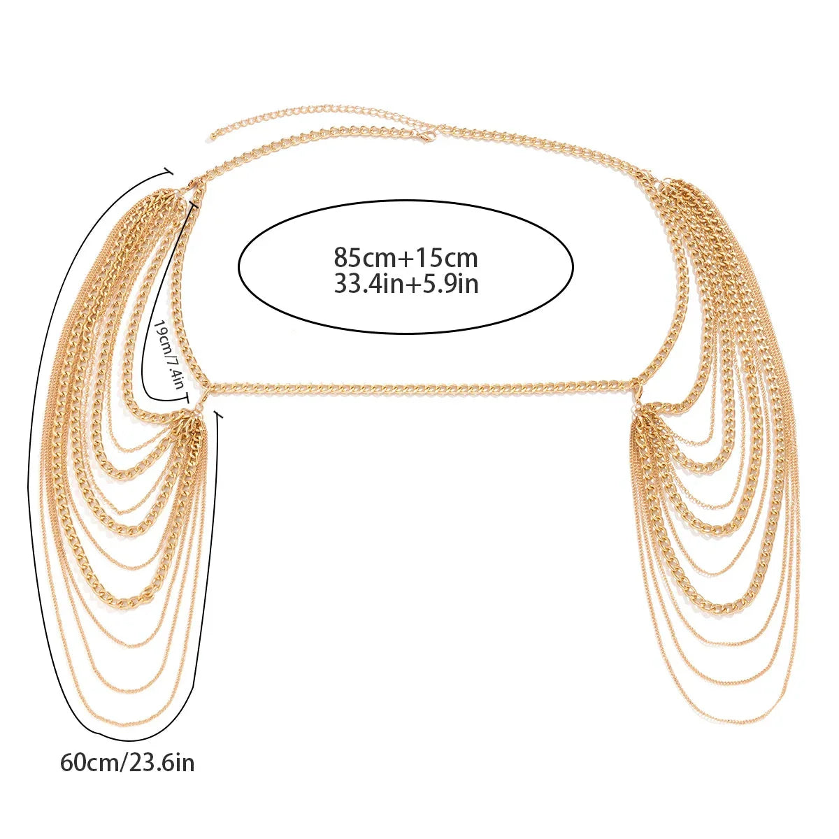 Women's Shoulder Jewelry - Collarbone & Gold Shoulder Chain
