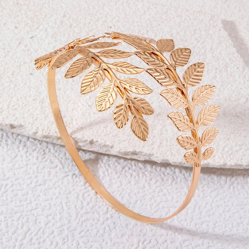 Bijou de Biceps Femme Laurier - Bracelet de Bras et Ornement Chaîne de Haut de Bras