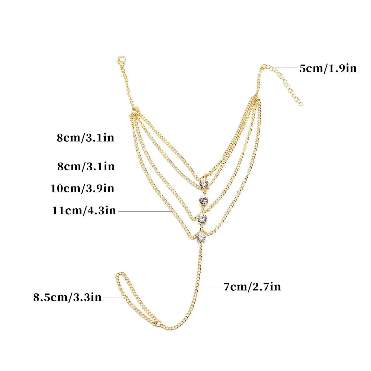 Gold Foot Jewelry - Women's Foot Chain