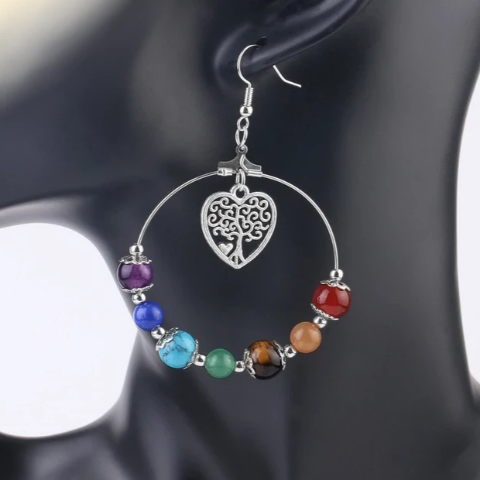 Boucle d'Oreille 7 Chakras
