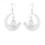 Boucle d'Oreille Bouddhisme Méditation argent