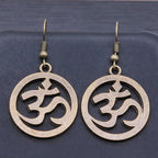 Boucle d'Oreille Bouddhisme Om bronze