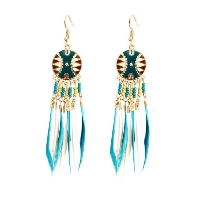 Light blue African Ethnic Earring