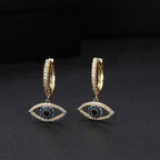 Blue Eye Gold Earring