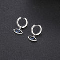 Blue Eye Silver Earring