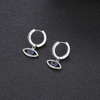 Blue Eye Silver Earring