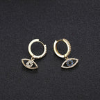 Blue Eye Gold Earring