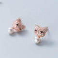 Rose gold Bear Earring