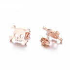 Skull Head Earring (4 Colors) rose gold