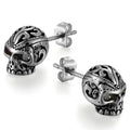 Silver Skull Head Earring