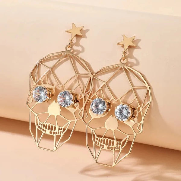 Boucle d'Oreille Tête de Mort Femme