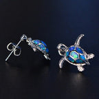Blue Sea Turtle Earring