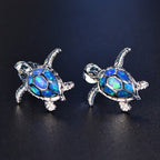 Blue Sea Turtle Earring