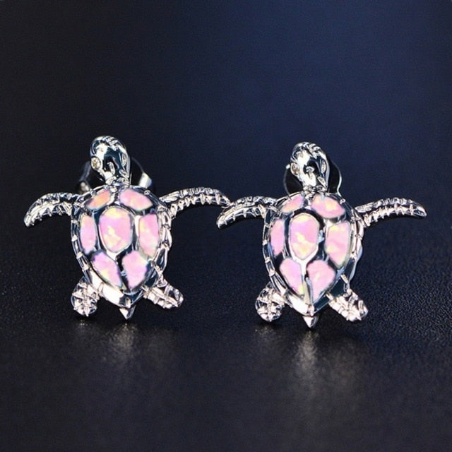 Pink Sea Turtle Earring