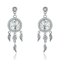Silver Dreamcatcher Earrings