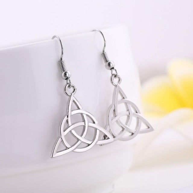 Celtic Earrings Silver Color