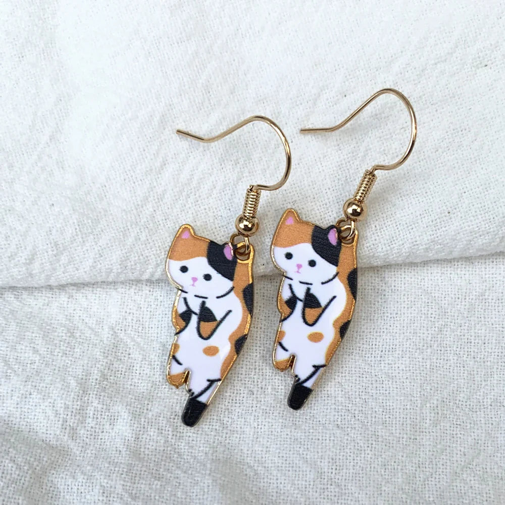 Cute Tortoiseshell Cat Earrings