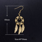 Dreamcatcher Heart Earrings