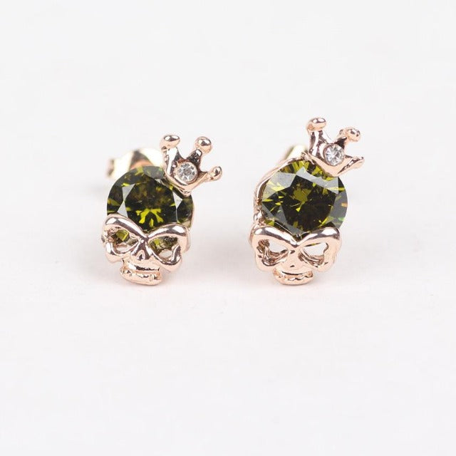 Green Gothic Earrings