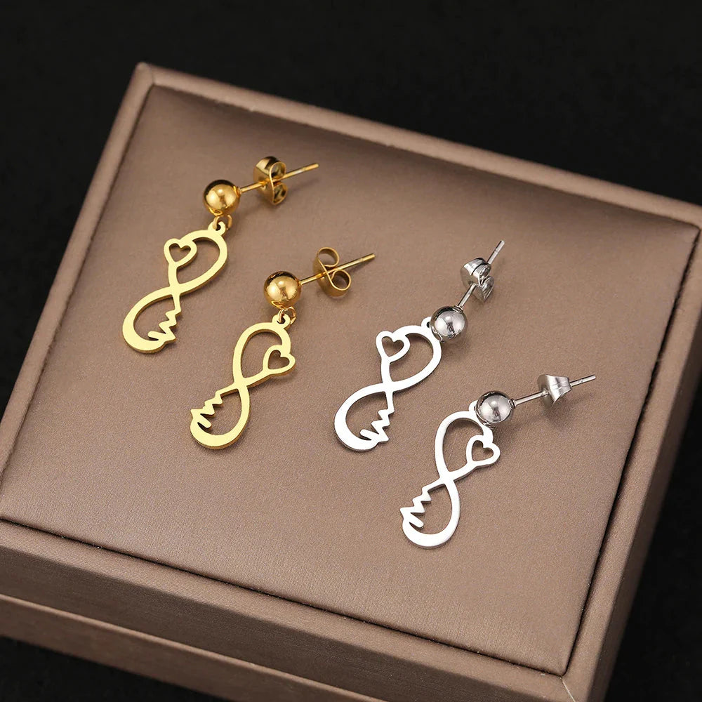Infinity Heart Earrings