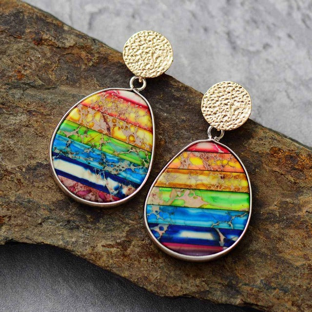 7 Chakras Dangling Earrings for Women