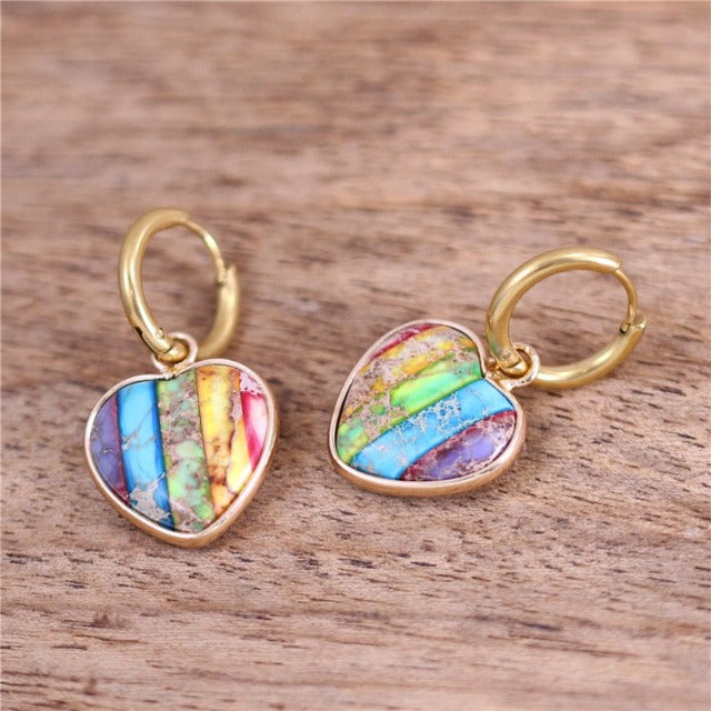7 Chakras Stone Earrings for Women