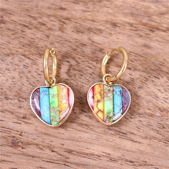 7 Chakras Stone Earrings for Women