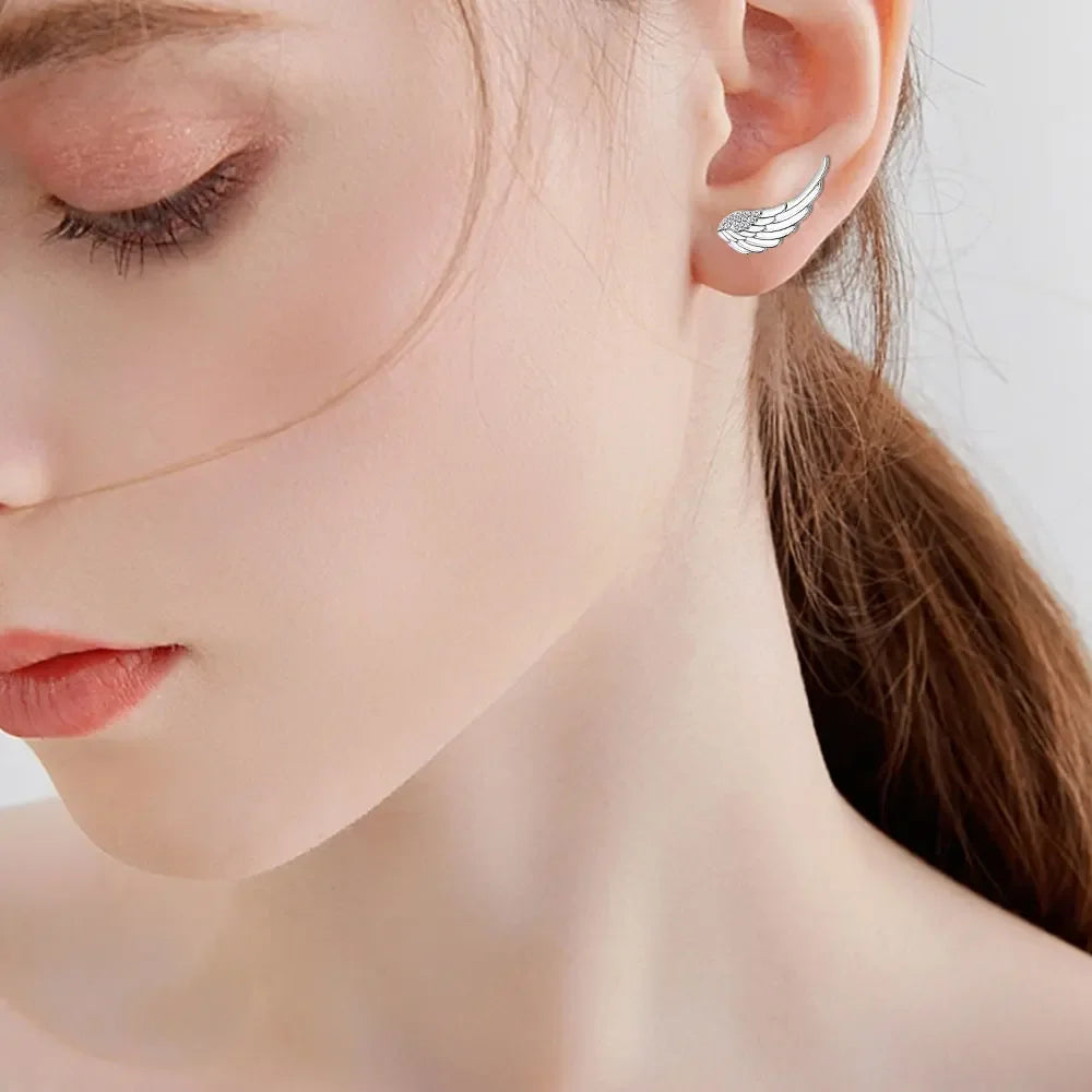 Boucles d'oreilles ailes d'ange femme