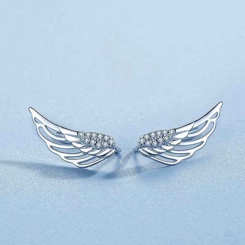 Boucles d'oreilles ailes d'ange femme