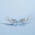 Boucles d'oreilles ailes d'ange femme