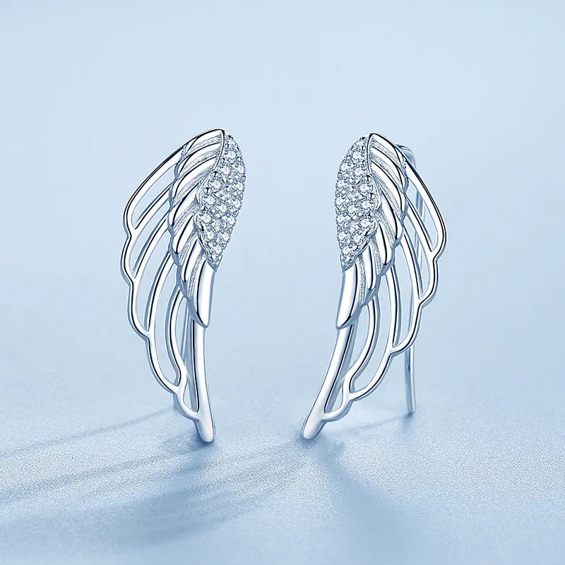 Boucles d'oreilles ailes d'ange femme