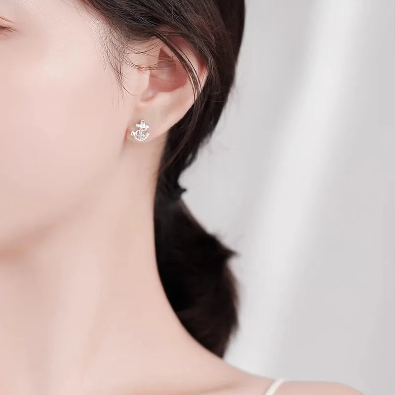 Boucles d'oreilles ancre