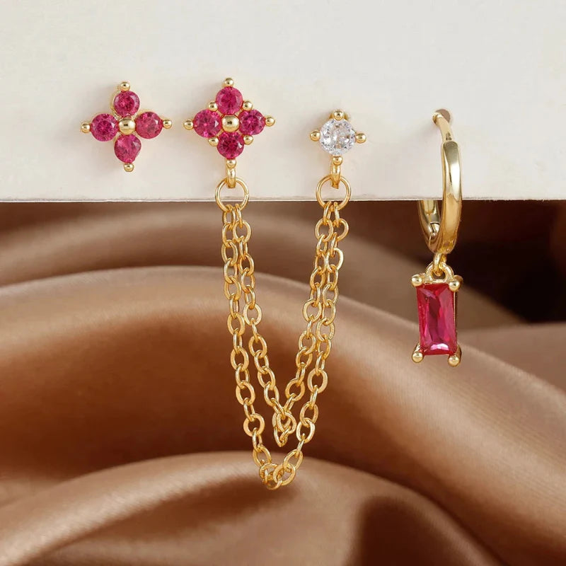Earrings with Zircon Birthstone