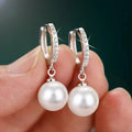 Classic Earrings with Pearl and Zircon