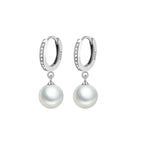 Classic Earrings with Pearl and Zircon