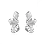 Half-Flower Stud Earrings silver