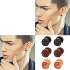 Men's Yin Yang Wooden Stud Earrings