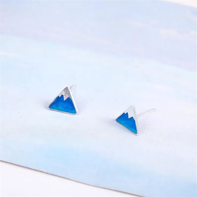 Triangle Iceberg Stud Earrings
